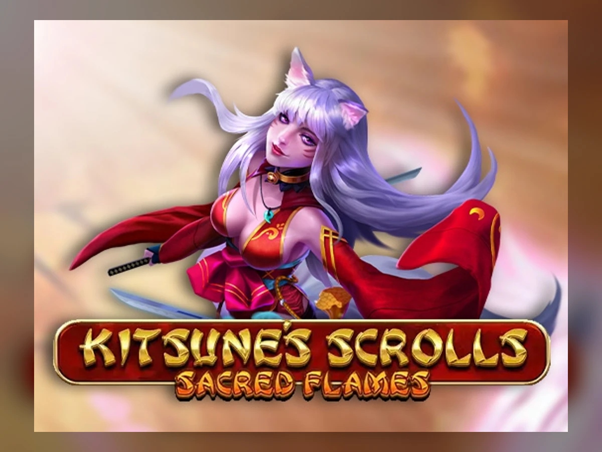 Kitsune's Scrolls Sacred Flames slot game artwork