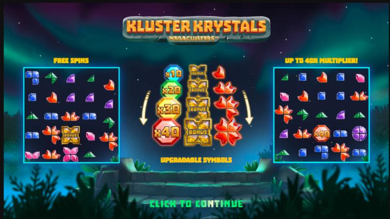 Kluster Krystals slot game artwork
