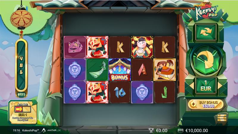 Kokeshi Pop slot game artwork