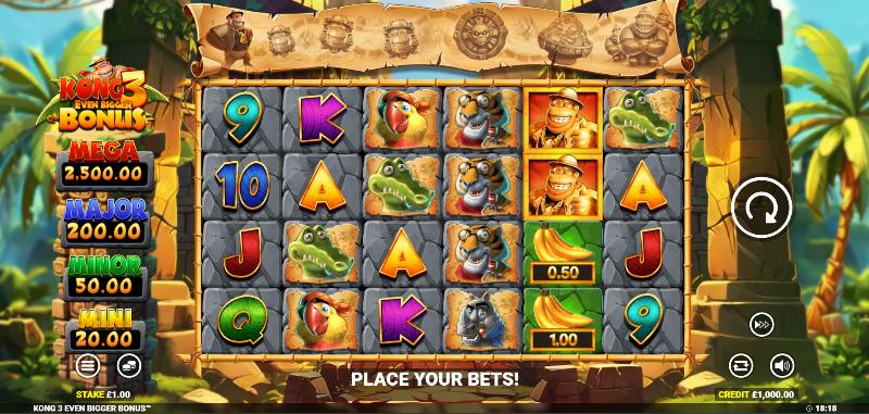 Kong 3 Even Bigger Bonus slot game artwork
