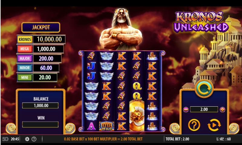 Kronos Unleashed slot game artwork