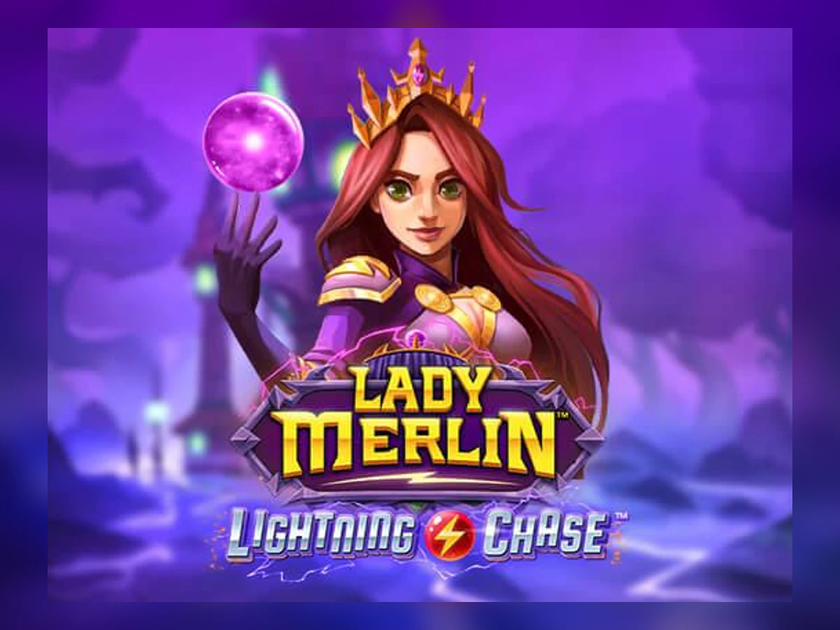 Lady Merlin Lightning Chase slot game artwork