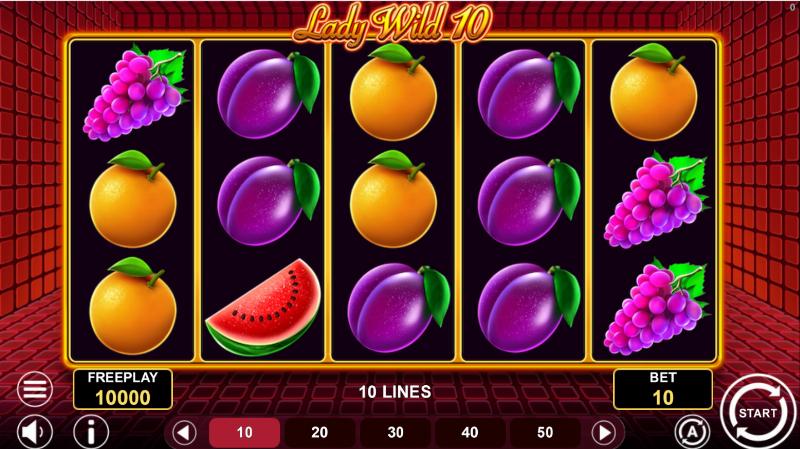 Lady Wild 10 slot game artwork