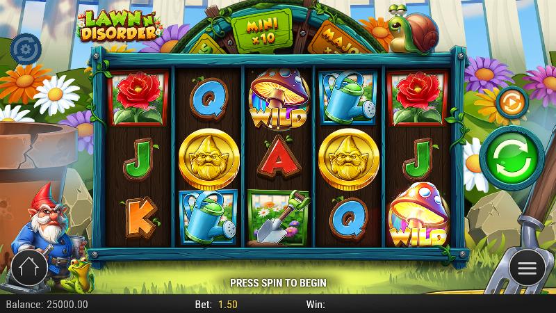 Lawn N’ Disorder slot game artwork