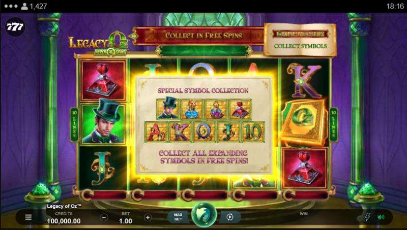 Legacy Of Oz slot game artwork
