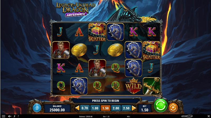 Legacy Of Undead Dragon Abyssways slot game artwork