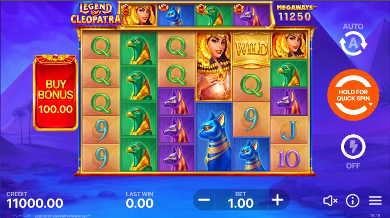 Legend Of Cleopatra Megaways slot game artwork