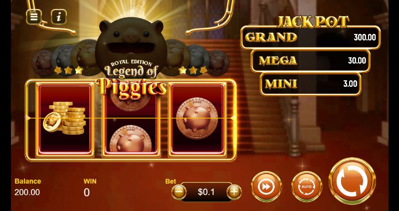 Legend Of Piggies Royal Edition slot game artwork