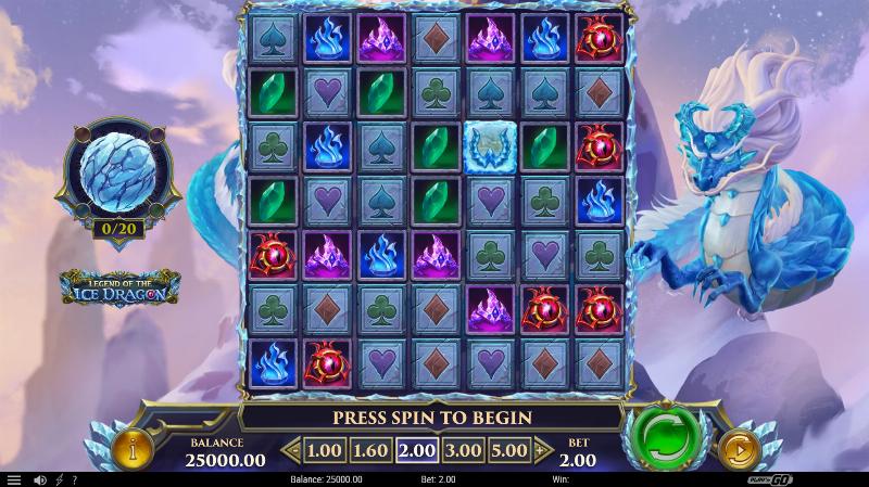 Legend Of The Ice Dragon slot game artwork