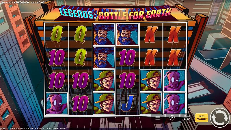 Legends: Battle For Earth slot game artwork