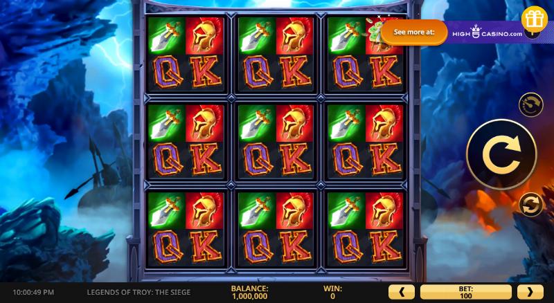 Legends Of Troy The Siege slot game artwork