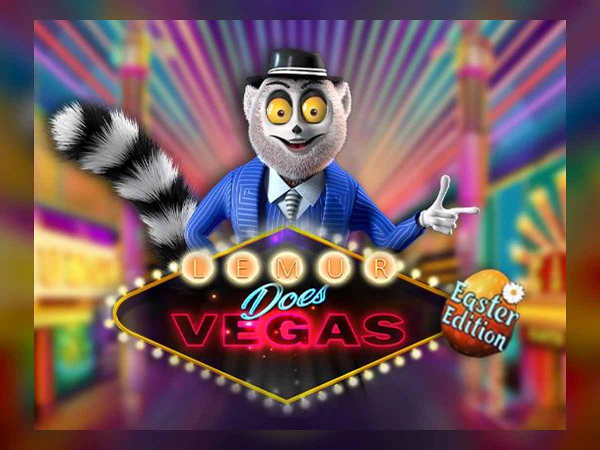 Lemur Does Vegas Easter Edition slot game artwork