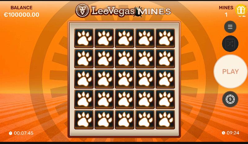Leovegas Mines slot game artwork