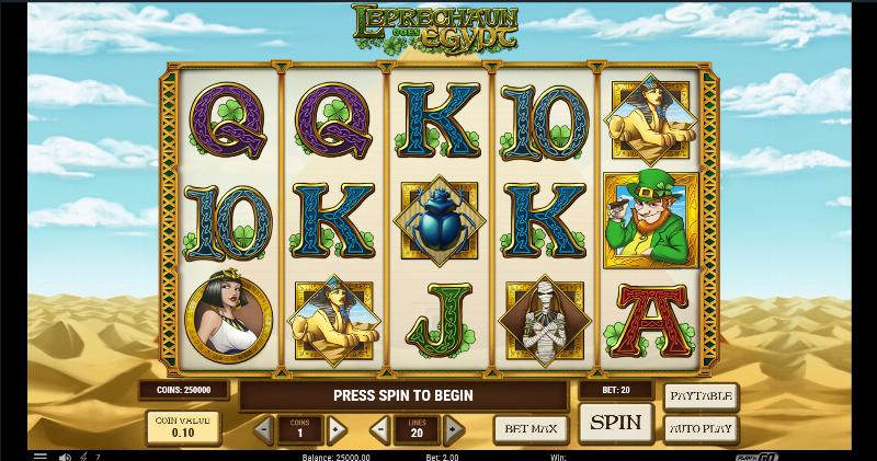 Leprechaun Goes Egypt slot game artwork
