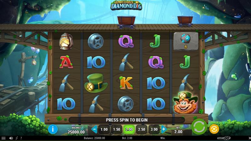 Leprechaun’s Diamond Dig slot game artwork