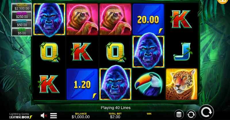 Lightning Gorilla slot game artwork