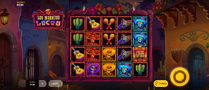 Los Muertos Locos slot game artwork