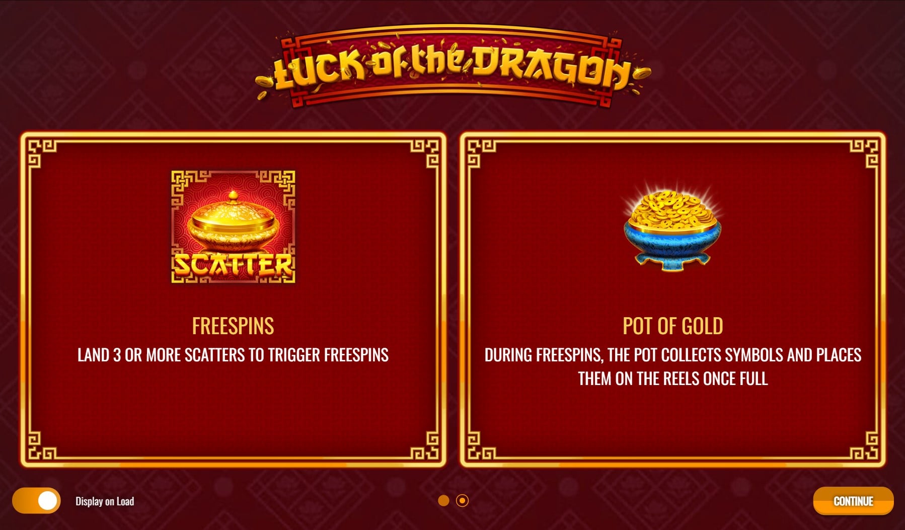 Luck Of The Dragon slot game artwork