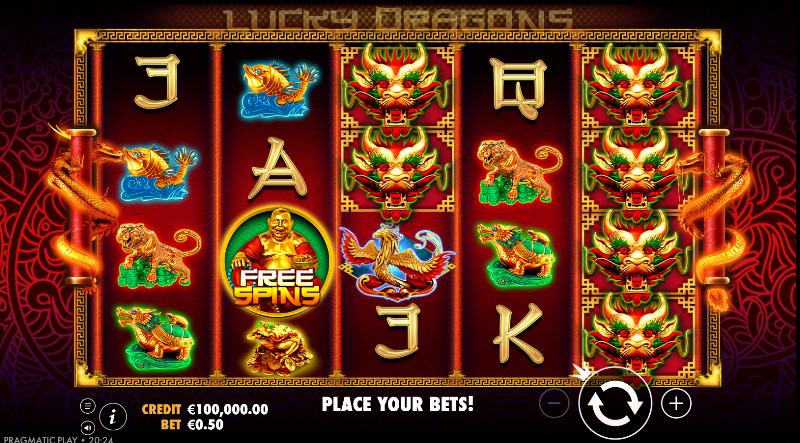 Lucky Dragons slot game artwork
