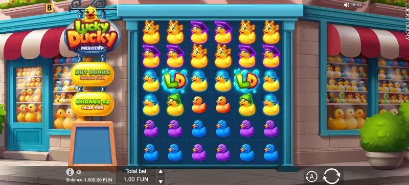 Lucky Ducky Merge Up slot game artwork