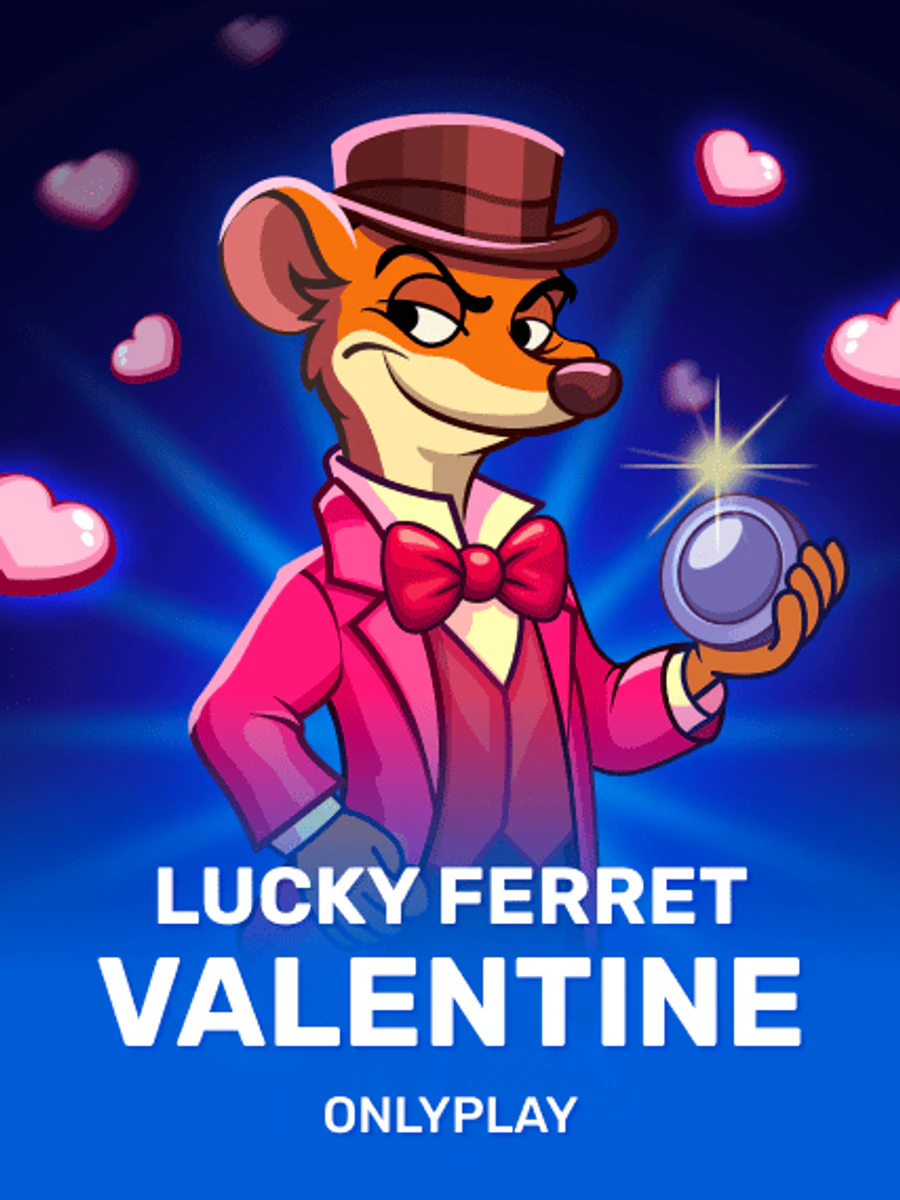 Lucky Ferret Valentine slot game artwork
