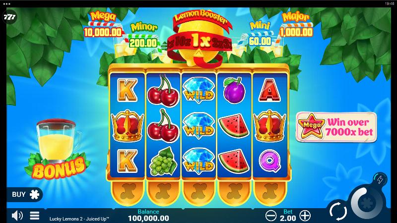 Lucky Lemons 2 Juiced Up slot game artwork