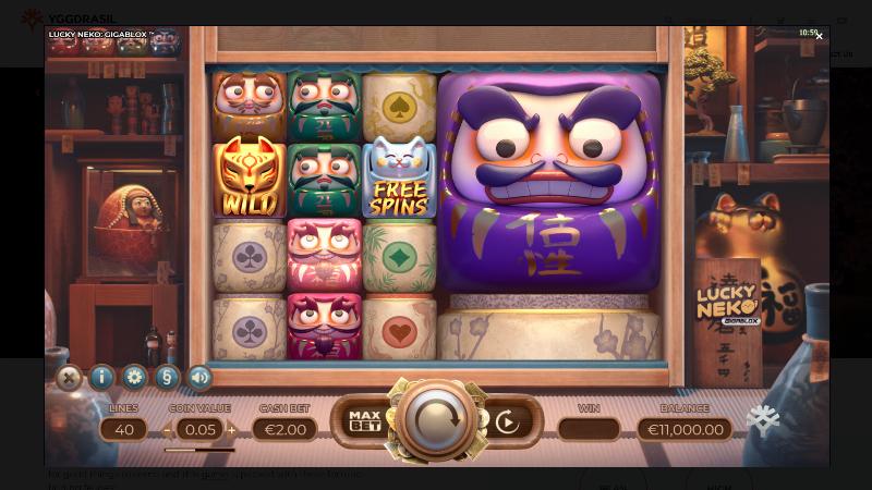 Lucky Neko Gigablox slot game artwork