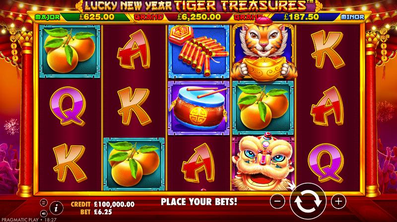 Lucky New Year: Tiger Treasures slot game artwork