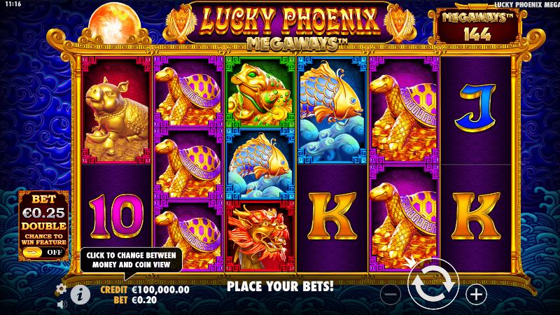 Lucky Phoenix Megaways slot game artwork