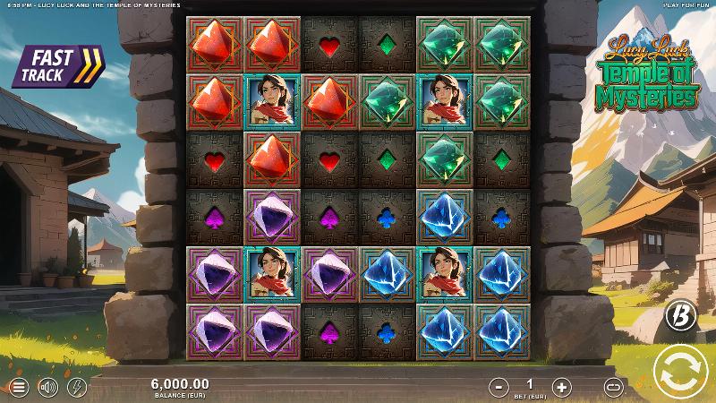 Lucy Luck And The Temple Of Mysteries slot game artwork