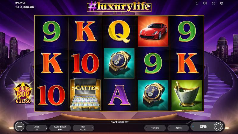 #Luxurylife slot game artwork