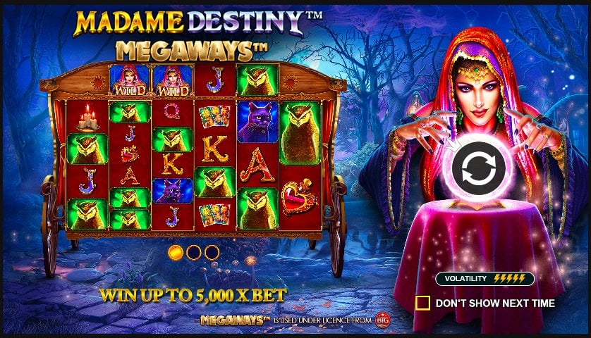 Madame Destiny Megaways slot game artwork