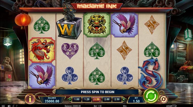 Madame Ink slot game artwork