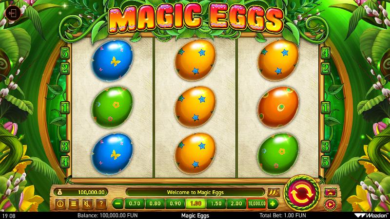 Magic Eggs slot game artwork