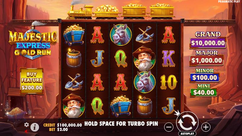 Majestic Express Gold Run slot game artwork