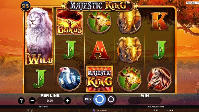 Majestic King slot game artwork