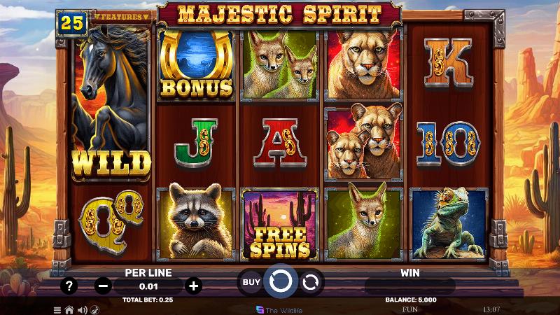 Majestic Spirit slot game artwork