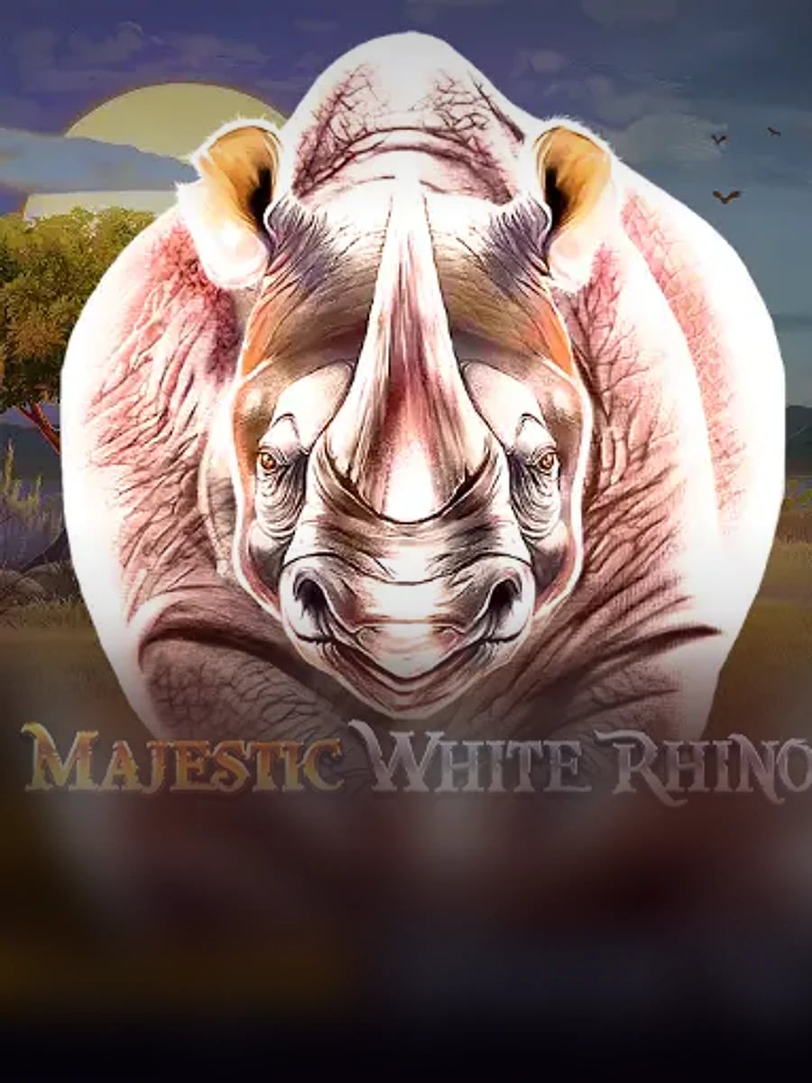 Majestic White Rhino slot game artwork