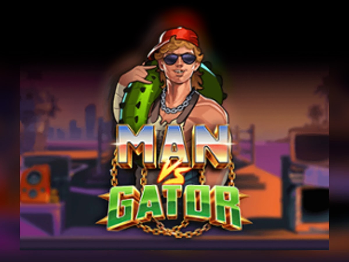 Man Vs Gator slot game artwork