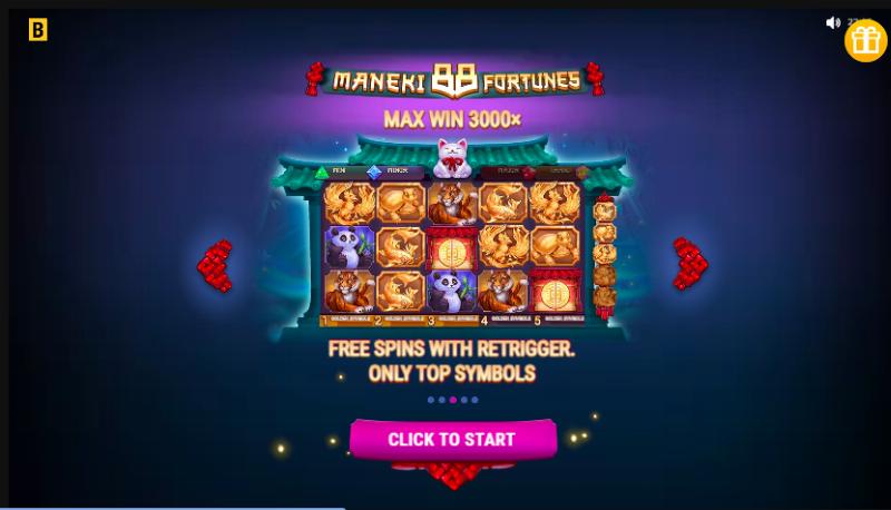 Maneki 88 Fortunes slot game artwork