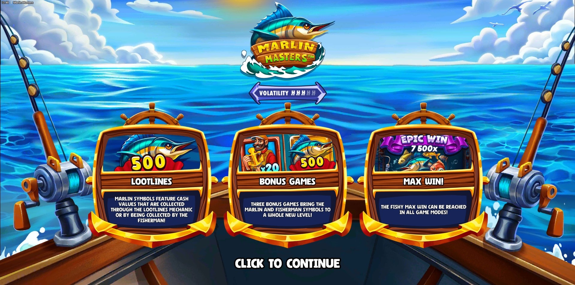 Marlin Masters slot game artwork