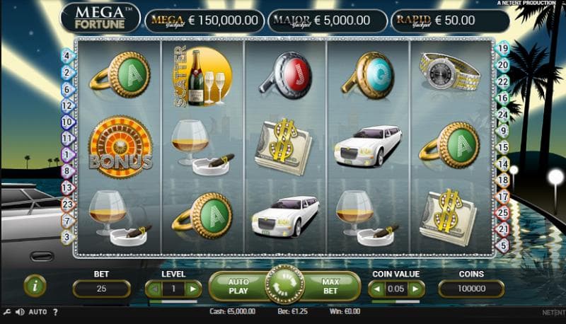 Mega Fortune slot game artwork