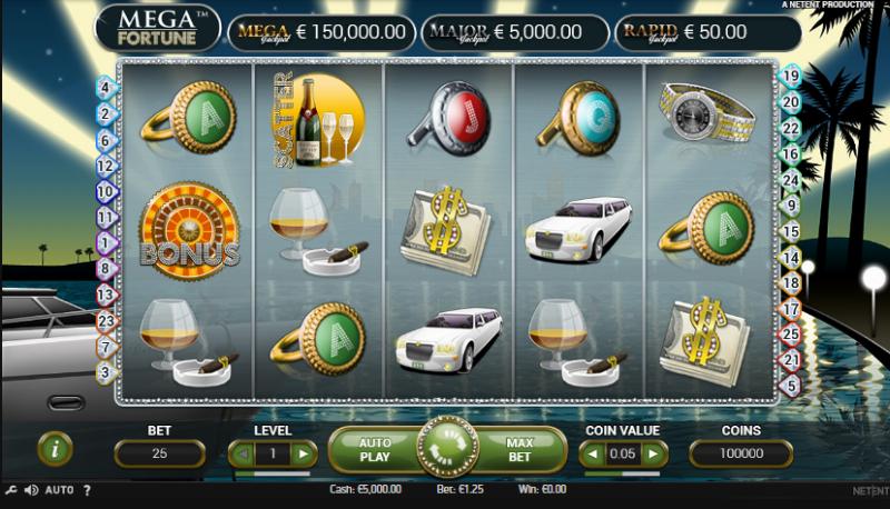 Mega Fortune slot game artwork
