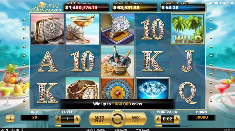 Mega Fortune Dreams slot game artwork