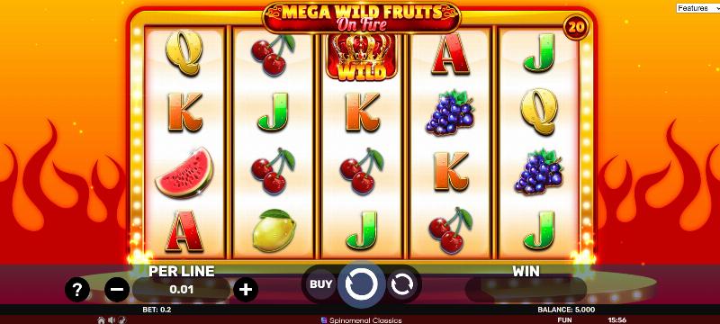 Mega Wild Fruits – On Fire slot game artwork