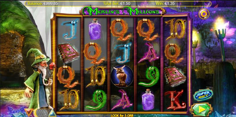 Merlin’s Millions Superbet slot game artwork