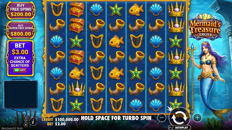 Mermaid’s Treasure Trove slot game artwork
