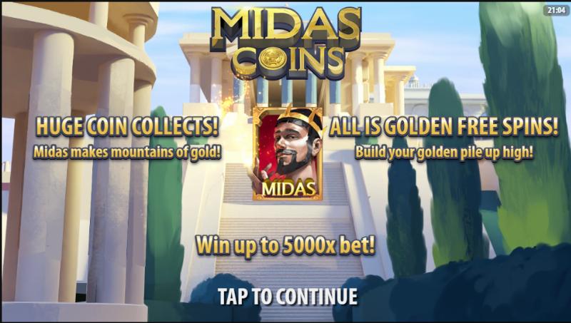 Midas Coins slot game artwork