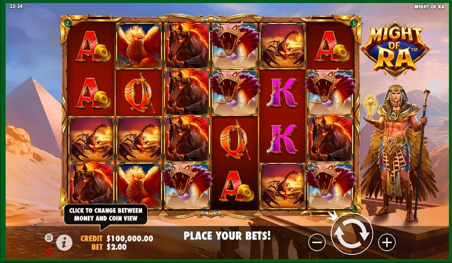Might Of Ra slot game artwork