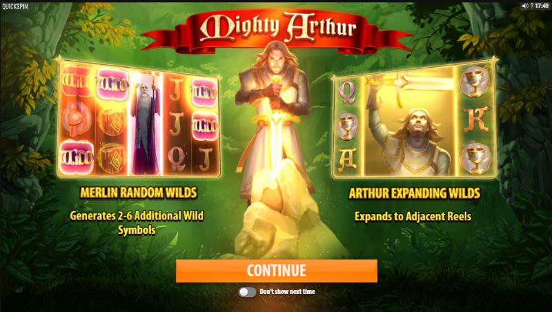 Mighty Arthur slot game artwork